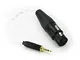 Ablet Adattatore audio da 2,5 mm placcato argento, da maschio bilanciato Trrs a femmina XL...