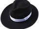 ArtiDeco Panama Cappello Mafia Gangster Uomo Feltro Fedora Trilby Bogart Cappello 1920 Sti...
