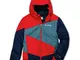 Columbia Wildstar, Giacca da sci, Ragazzo, Rosso/Blu (Mountain Red/Blue Heron Heather), Ta...