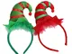 Amosfun 2 Pezzi di Fasce per Cappello da Elfo di Natale Accessori per Capelli per Fascia d...