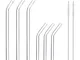 relaxdays 10029999_1209 Cannucce Riutilizzabili in Vetro, Set da 6 pz,Reusable Straws, Spa...