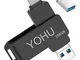 YOHU 256GB Chiavetta USB per Phone Memoria USB Esterna Photo Stick Flash Drive PenDrive pe...