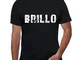 Cityone Uomo Maglietta Brillo T-Shirt con Stampa Grafica Vintage Idee Regalo Nero Profondo...