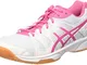 ASICS Gel-Upcourt, Scarpe da Badminton Donna, Multicolore (White/Azalea Pink/White), 39.5...