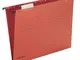 LEITZ DELTA cartelle sospese per cassetti 330/V - Rosso - Confezione da 25 - 65150025