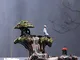 Zen - Bruciatore di incenso a riflusso, in ceramica, a cascata di montagna, con porta bast...