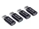 SKYEE [4 Pack] Adattatore USB C a Micro USB (Supporta la funzione OTG) Alluminio USB tipo...