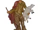 euromarchi Statuetta Pastore con Bastone con Pecora Presepe Personaggio 30 cm in Resina