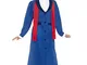 Smiffys Costume Bambinaia vittoriana, azzurro, blu, con vestito, cappello e sciarpa