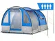 CampFeuer Tenda da Campeggio Smart per 4 Persone | Tenda familiare Grande con 3 entrate e...