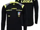 Legea gara, Maglia Ufficiale Figc Aia ML stagione 2019/2020, 2XL Uomo, Nero 2