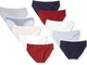 Amazon Essentials Cotton Stretch Bikini Panty, 10-Pack Style Underwear, Warm/Cool Prints,...