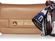 Love Moschino Borsa Small Grain Pu, Pochette da Giorno Donna, Beige (Cammello), 14x26x3 cm...