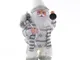 Bianchi Dino Xs763_01 Babbo Natale con campana Musica e Movimento,white-grey H 36 cm