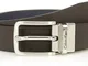 Calvin Klein - Cintura Mino Rev. Adj. Belt, Uomo, Multicolore (Dark Brown/Navy 904), 85 cm