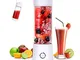 Frullatore Portatile, Fityou 480ml Mini Frullatore con 6 Lame in Acciaio Inox, Multifunzio...