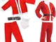 Costume e accessori deluxe per Babbo Natale - Vestito festivo superbo per il periodo natal...