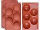 homEdge Stampo in silicone extra large a 5 cavità semi-sfera, stampo da 3 confezioni per f...