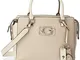 Guess Annarita Girlfriend Satchel Borsa a Mano da Donna, Grigio Multicolore, Taglia Unica