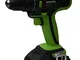 ELEM CTC143LI1-BM Trapano Avvitatore 14.4 Lithium, Verde e Nero