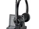 Plantronics Bluetooth DECT Headset Savi stereo Nicht Skype for Business zertifiziert Nero