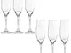 Livellara Milano Flute 200 ml Vetro, Set da 6, Bicchieri Particolari per Matrimonio, Anniv...