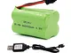 Gecoty® Pacco batteria 4.8v AA, pacco batteria Ni-MH ricaricabile, batterie ad alta capaci...