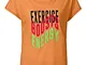 Erima Green Concept T Shirt Loose, Donna, Green Concept T-Shirt Loose, Orange Pop, 38