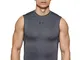 Under Armour, Ua Hg Armour Sl, Canottiera, Uomo, Grigio (Carbon Heather/Black 090), M