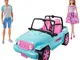 Barbie- Playset con Veicolo Fuoristrada e Bambola, e Ken in Abiti e Accessori, 3+ Anni, GH...