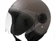 Scotland 120018 casco demi jet con visiera lunga, Colore: fango, XL