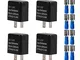 Gebildet 4pcs 12V 2 Pin Elettronico Relè Lampeggiante,Rele Con Regolatore Frequenza Lampeg...