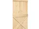 vidaXL Porta Scorrevole con Set Hardware 100x210cm Legno Massello Pino