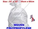 50 sacchetti in polipropilene con cuciture doppie, resistenti, colore: bianco Dimensioni:...