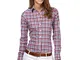 Vincenzo Boretti Camicia-Blusa Donna Elegante, Taglio Abbastanza Aderente/Modern-Fit, Coll...