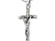 COOLSTEELANDBEYOND Gesù Cristo Crocifisso Croce, Collana con Pendente da Uomo Donna, Ciond...