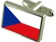 La Repubblica ceca Sterling Silver bandiera gemelli