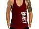 Cabeen Beast Palestra Uomo Canotta Bodybuilding Canottiera Smanicato Cotone Sport Tank Top