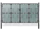 vidaXL Cancello Recinzione Doppio Nero Acciaio 300x225 cm Cancelletto Pedonale