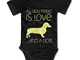 SDGSS Body Bambino Bodysuits all You Need is Love And A Dachshund Kids Girls Cute Baby One...