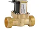 Elettrovalvola 220V, Akozon G3/4 Elettrovalvola a Solenoide Ottone N/C Normalmente Chiusa...