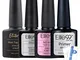 Elite99 Base e Top Coat Semipermanente con Primer e Top Coat Opaco per Smalti Semipermanen...