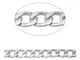 Charming Beads Continuo Lunghezza 2 Metres Argento Alluminio 9 x 13mm Frenare Catena Smuss...