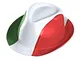 Widmann 0399H - Cappello Fedora Tricolore Italia in Feltro, Adulto