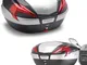 BAULETTO 56LT GIVI V56N MAXIA 4 NERA VOLUME 56 LT CATADIOTTRI ROSSI SISTEMA DI FISSAGGIO M...