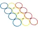 Anelli di coordinazione | Set di 12 cerchi di coordinazione in bianco, giallo, rosso, blu...