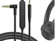 GEEKRIA QuickFit Audio Cavo con Microfono Compatibile con Bose QuietComfort 45, QC 45, QC...