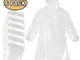 Mture Poncho Antipioggia Monouso, Poncho Impermeabile d'Emergenza Impermeabile con Cappucc...