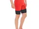 SPORT HG Orelia - Maglia Tecnica da Uomo, Uomo, HG-1575, Nero/Rosso, L