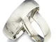 Gemini, set di anelli per lui e per lei in titanio opaco personalizzati con alfabeto stile...